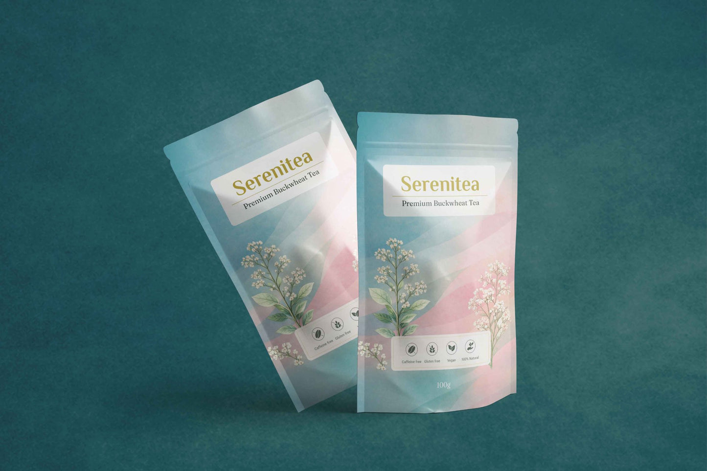 Serenitea boekweit losse thee 100g zakje, cafeïnevrij
